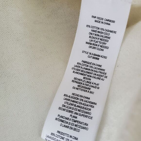 Joie Off-shoulder Soft Cotton and Cashmere Blend Cream Sweater Size XS - Picture 5 of 5